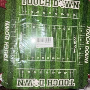 Green Football touchdown 96pcs plates and football napkins party supplies